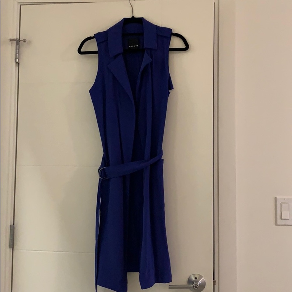 Beautiful cobalt blue trench vest